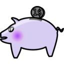 download Piggybank clipart image with 270 hue color