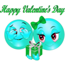 download Happy Valentine Day Smiley Emoticon clipart image with 135 hue color