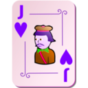 download Ornamental Deck Jack Of Hearts clipart image with 270 hue color