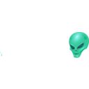 download Alien Head clipart image with 90 hue color