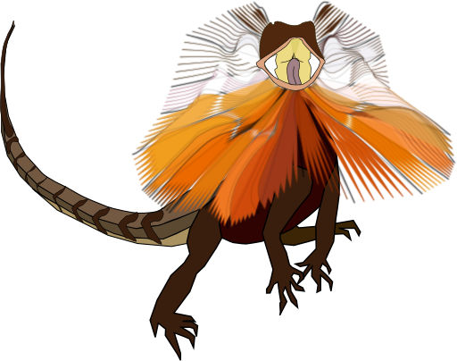 Frill Necked Lizard Dragon