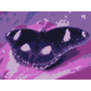 download Butterfly On Leaf clipart image with 225 hue color