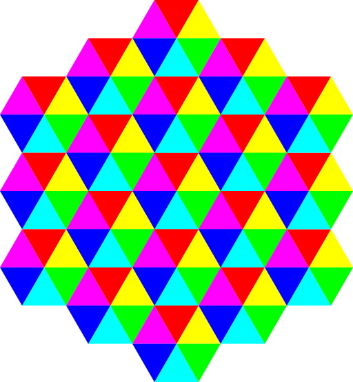 Triangle Tessellation 6 Color