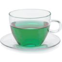 download Glass Cup With Glass Saucer clipart image with 135 hue color
