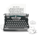 download Typewriter clipart image with 180 hue color