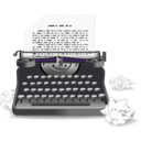 download Typewriter clipart image with 270 hue color