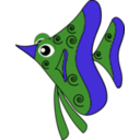 download Purple Fish clipart image with 180 hue color