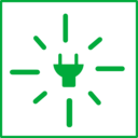 download Eco Green Energy Icon clipart image with 45 hue color
