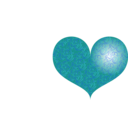 download Red Heart clipart image with 180 hue color