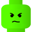 download Lego Smiley Angry clipart image with 45 hue color