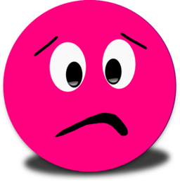 Ashamed Smiley Pink Emoticon