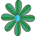 download Flower Icon clipart image with 180 hue color