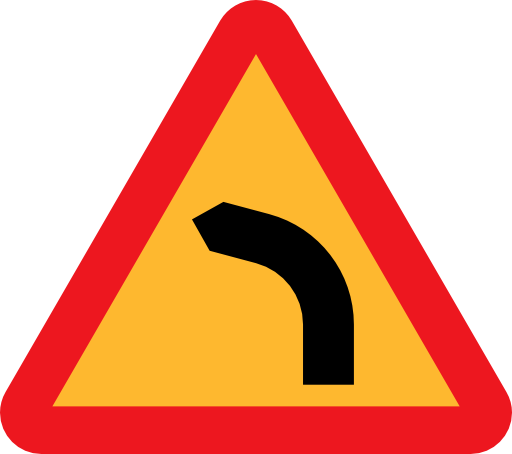 Dangerous Bend Bend To Left