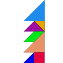 download Tangram clipart image with 180 hue color