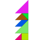 download Tangram clipart image with 270 hue color