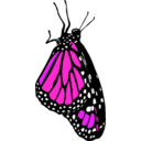 download Monarch clipart image with 270 hue color