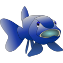 download Brown Fish clipart image with 180 hue color