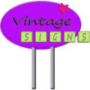 download Vintage Sign clipart image with 270 hue color