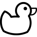 download Duck Outline clipart image with 315 hue color