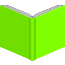 download Open Book clipart image with 90 hue color