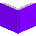 download Open Book clipart image with 270 hue color