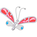 download Butterfly clipart image with 180 hue color