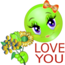 download Love You Girl Smiley Emoticon clipart image with 45 hue color