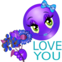 download Love You Girl Smiley Emoticon clipart image with 225 hue color