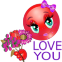 download Love You Girl Smiley Emoticon clipart image with 315 hue color