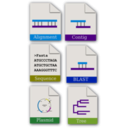 download Bioinformatics Icon Set clipart image with 180 hue color