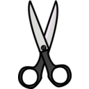 download Scissors clipart image with 180 hue color