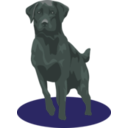 download Black Lab clipart image with 180 hue color