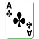 download White Deck Ace Of Clubs clipart image with 90 hue color