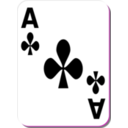 download White Deck Ace Of Clubs clipart image with 270 hue color