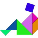 download Tangram clipart image with 90 hue color