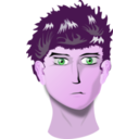 download Head clipart image with 270 hue color