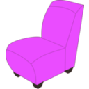 download Blue Armless Chair clipart image with 45 hue color