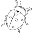 download Ladybug Line Art clipart image with 135 hue color