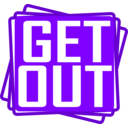 download Get Out clipart image with 270 hue color