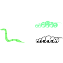 download Worm clipart image with 90 hue color