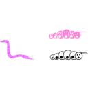 download Worm clipart image with 270 hue color